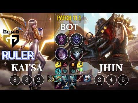 GEN Ruler Kai'Sa vs Jhin Bot - KR Patch 11.1