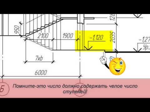 Правила построения и расчета лестницы в разрезе: Инженерная графика #1