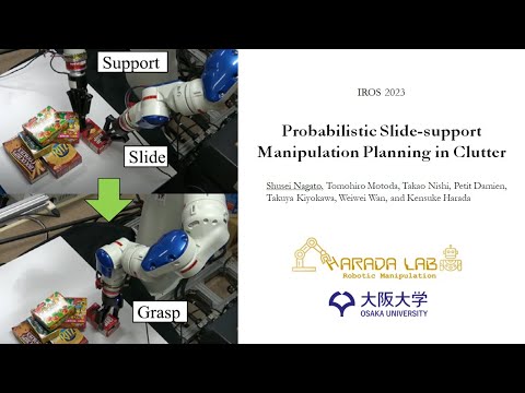 [IROS2023 Accepted] Probabilistic Slide-support Manipulation Planning in Clutter