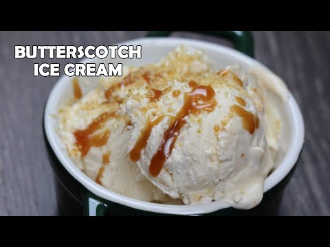 Butterscotch ice cream | Homemade butterscotch ice cream - easy ice cream recipe | Sowji's Kitchen