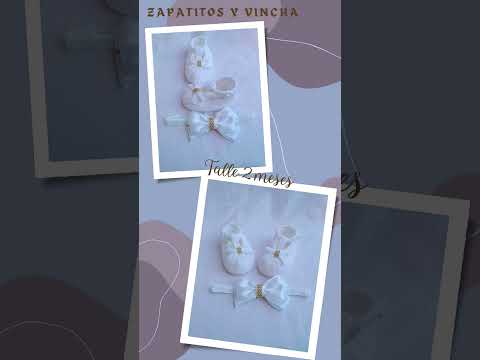 Zapatitos y vincha a crochet #shorts #shortvideos #bebek