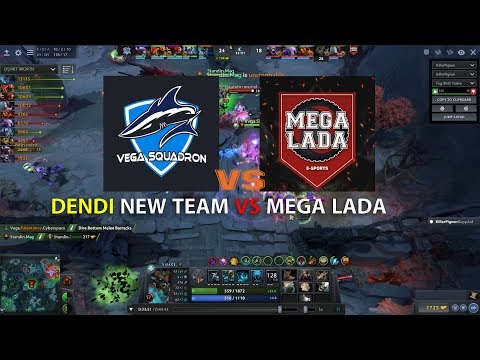 DoTa2 DENDI New Team VS Mega lada 2018