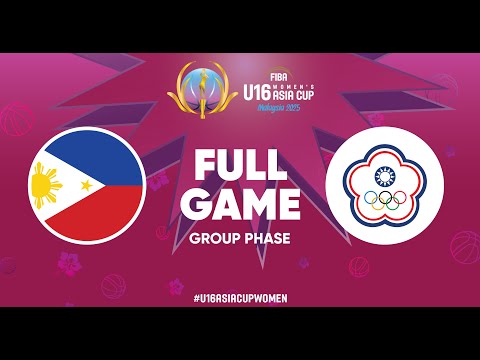 Philippines v Chinese Taipei | Full Basketball Game | FIBA U16 Women's Asia Cup 2025 - Division A