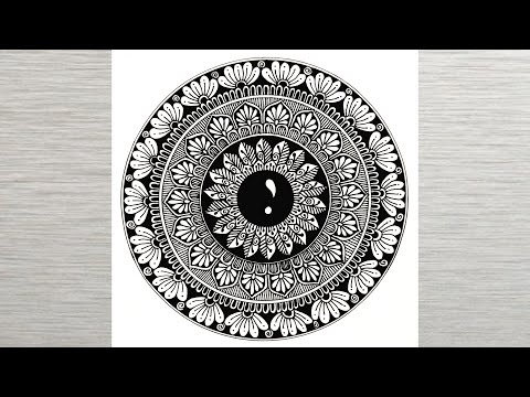 How to draw a Mandala Art for Beginners Step by Step Tutorial Easy Mandala Drawing vanithaarts