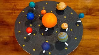 3D solar system school project | How to Make a Solar System with Cardboard. science projects