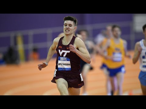 2021 ACC Indoor Men's 5000m, Antonio Lopez Segura Virginia Tech