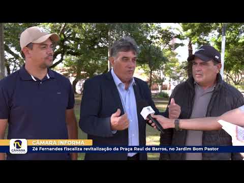 Zé Fernandes fiscaliza revitalização da Praça Raul de Barros, no Jardim Bom Pastor ?? 