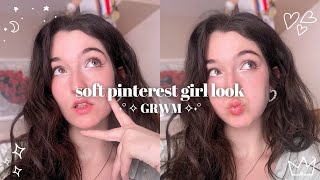 grwm to get some bubble tea 🍓🧋soft pinterest girl makeup tutorial ♡ douyin inspired