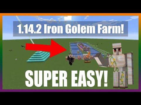 1.14.2 Minecraft Iron Farm Simple Easy Tutorial Low Resources Over 100 iron per hour