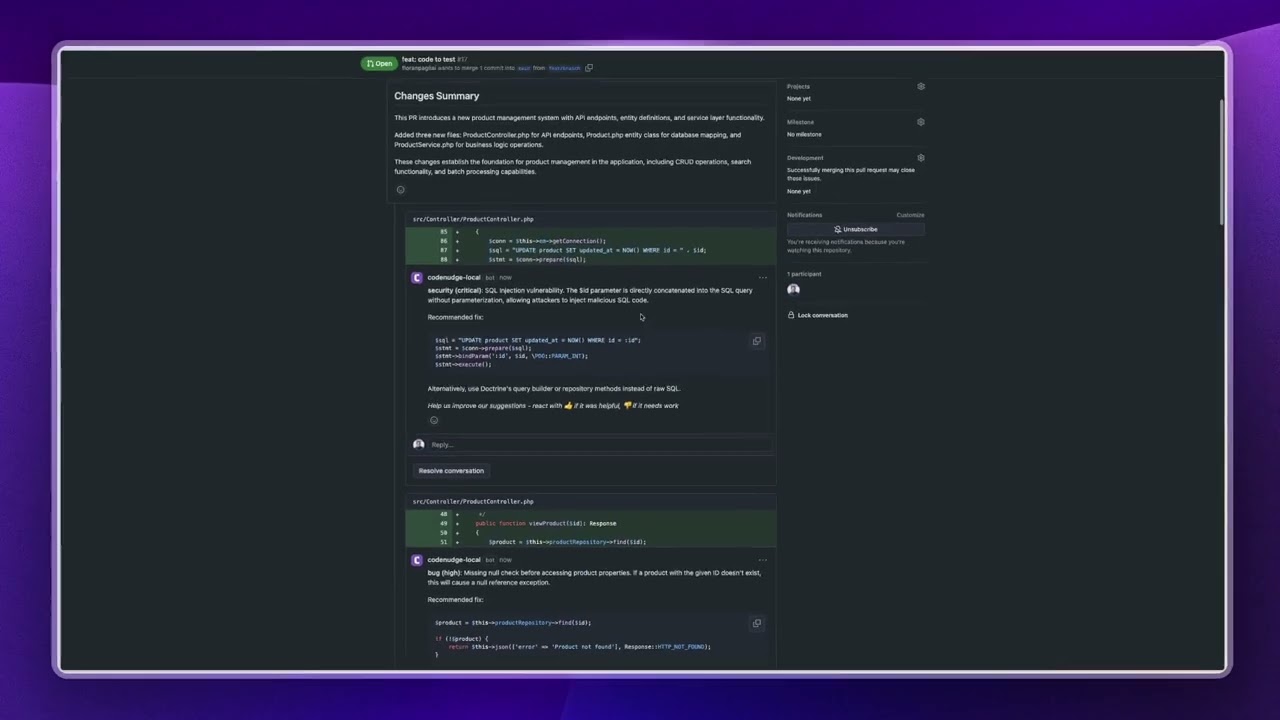 Codenudge video preview