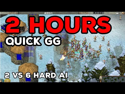 Empire Earth | 世紀爭霸 | 2 vs 6 Crazy Hard AI | Copper Age | 2 Hours Quick GG AI with 5 Wonders.