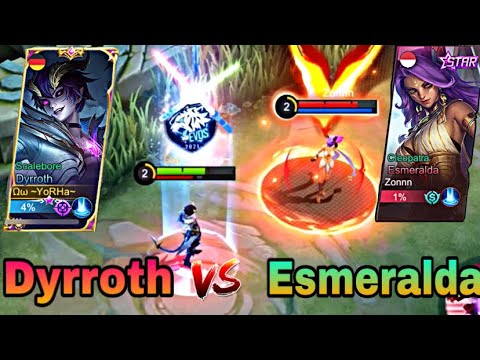 Dyrroth vs Esmeralda {1vs1} mobile legend bang bang