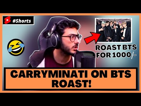 Carryminati On BTS ROAST😂 | #shorts #carryminati #carryislive #bts