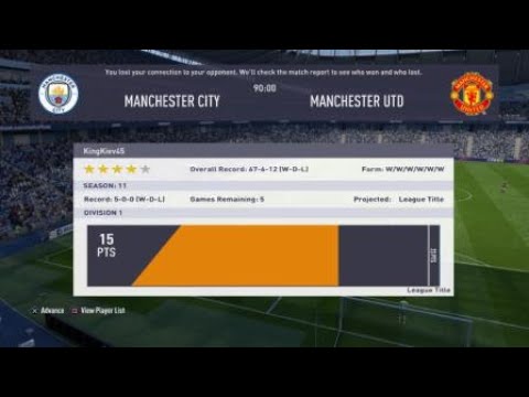 FIFA 18 Division 1 Seasons  Close Match