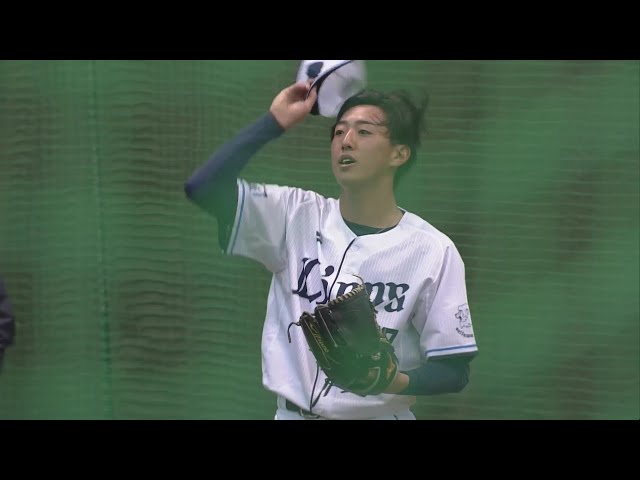 【春季キャンプ】帽子が脱げるダイナミックなフォーム!! ライオンズ・黒田将矢の投球練習!! 2025年2月16日 埼玉西武ライオンズ