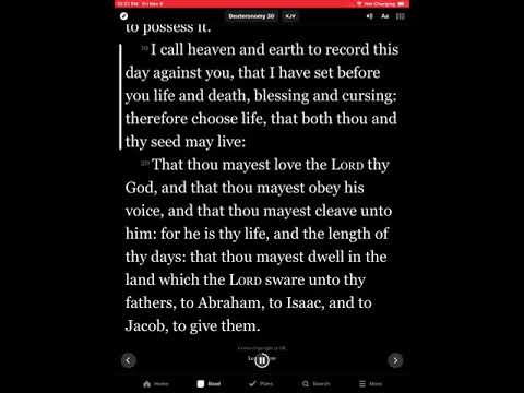 Deuteronomy: 29,30,31,32,33,34 HOLY BIBLE an English Audio with scrolling text