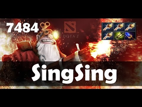 Sniper with aghanim's scepter and 4 rapier - SingSing dota 2
