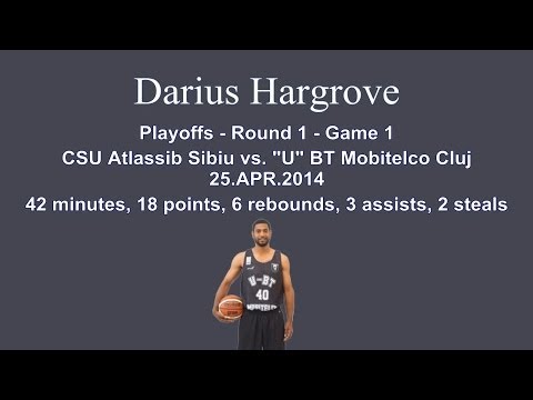 Darius Hargrove - U Mobitelco Cluj at CSU Sibiu (Playoffs R1.G1) 25.04.2014