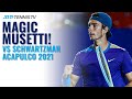 Magic Lorenzo Musetti Shots in First Top-10 Win vs Schwartzman! | Acapulco 2021