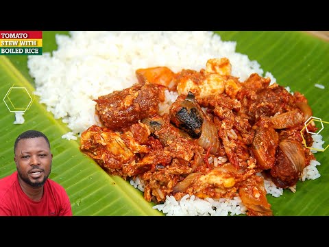 How To Make The Authentic Ghana Local All Purpose Tomato Stew With Boiled Rice