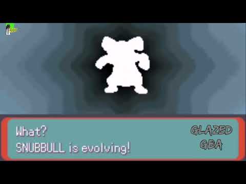 Snubbull evolve into Granbull #POKEMON GLAZED GBA