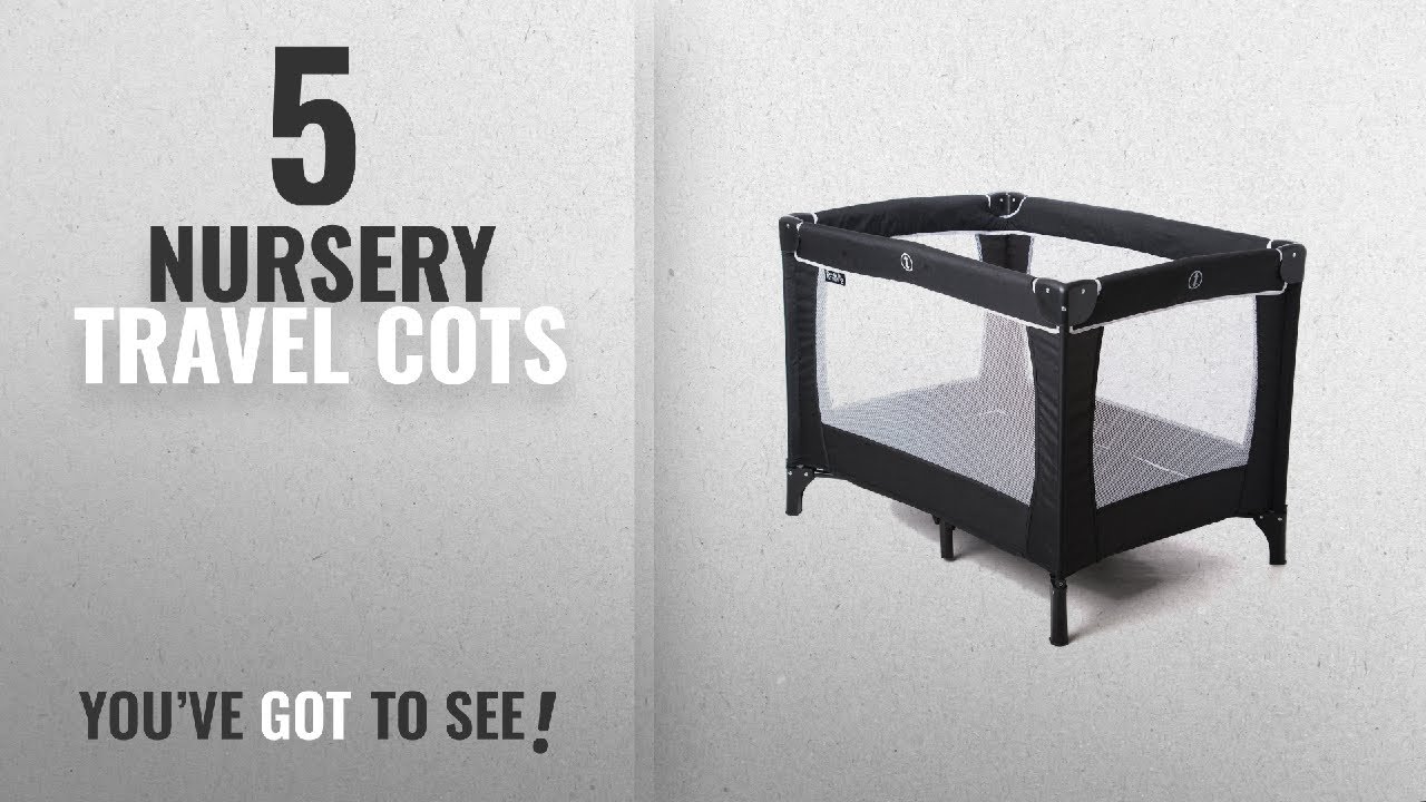 Top 10 Nursery Travel Cots [2018]: Red Kite Sleeptight Travel Cot (Black)