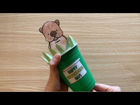 Groundhog Cup Puppet Tutorial