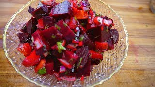 Roasted Beet Salad - beetroot recipes - plant based whole food vegan diet