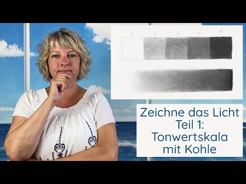 Zeichne das Licht Teil 1: Erstelle eine Tonwertskala mit Kohle