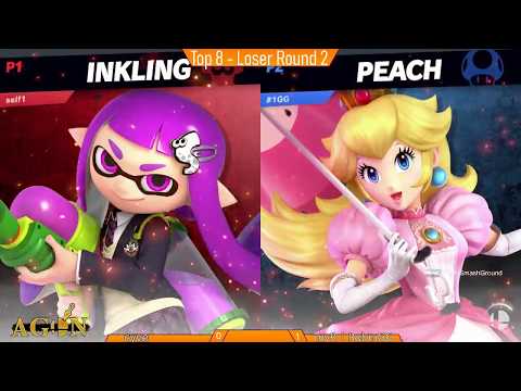 Agon The End - cyve (Diddy, Inkling, Lucina) Vs. myR | RobinGG (Peach) SSBU Losers Quarters