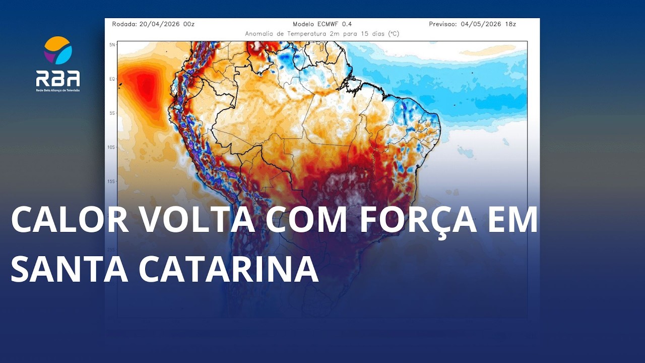 Calor volta com força em Santa Catarina