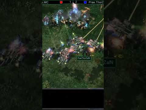 ThorZain defeat a bigger protoss army of MC's with perfect EMPs in StarCraft 2