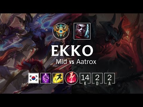 Ekko Mid vs Aatrox - KR Challenger Patch 8.22