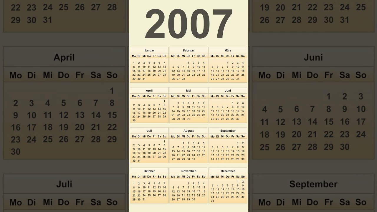 Kalender 2007