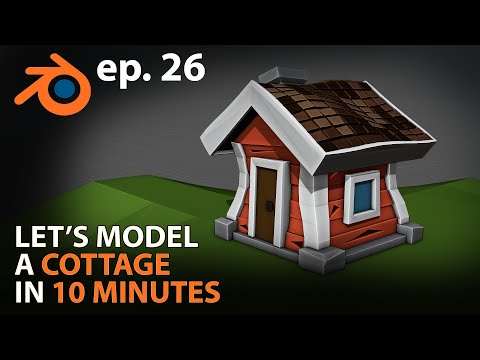 learn to 3d model a cottage under 10 minutes using blender 2.83 by imphenzia