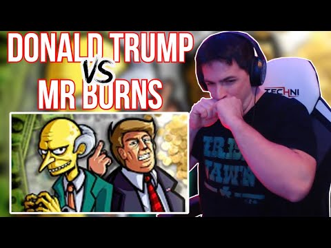 Donald Trump vs. Mr. Burns - Rap Battle! // REACTION!!!!