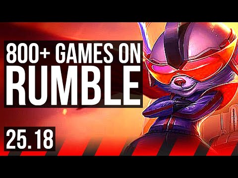 RUMBLE vs IRELIA (TOP) | 7 solo kills, 800+ games, Godlike, 43k DMG | EUW Diamond | 25.18
