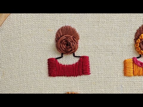 Low Bun Hair Embroidery ❤️ #embroidery #handembroidery #art #beauty #beautifulgirl #hairstyle #hair