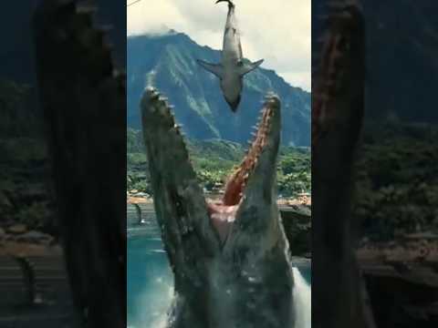 Mosasaurus feeding big fish Shark #shortsfeed #bigfish #mosasaurus