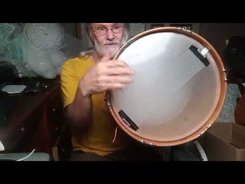 WFL Keystone 1955-59 Marching Snare 14x10 Single Tension Mahogany/Maple Restored Video image 22