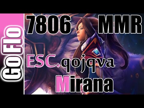 Mirana 7806mmr ESC.qojqva dota 2  pro Full Gameplay