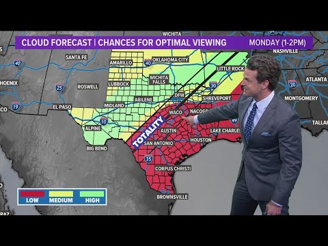 Cloud Cover Forecast for the Total Eclipse in North Texas