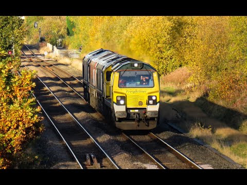 Freightliner Class 70 & 66 No's. 70011 & 66602 & 66623 & 66603 on 0K98 @ Cow Lane on 13.11.21 - HD
