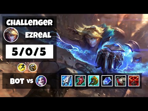 Ezreal 11.14 Gameplay Challenger Replay Bot Lane - S11 (5/0/5) - BR