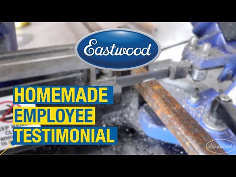 Homemade Employee Testimonial - Easiest Way to Cut Box Tubing in Your Garage! Benchtop Bandsaw