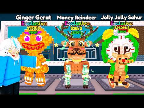 PEGUEI TODOS OS NOVOS BRAINROTS DE NATAL EM 24 HORAS NO ROUBE UM BRAINROT