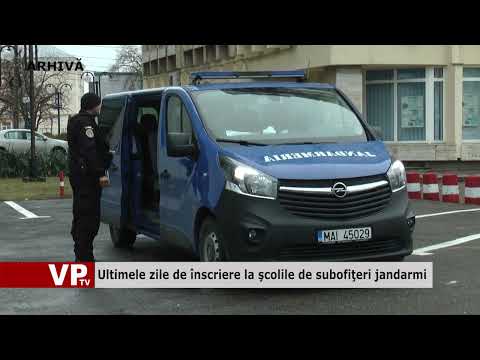 Ultimele zile de inscriere la scolile de subofiteri jandarmi