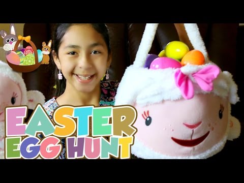 Easter Egg Hunt Lambie Easter Basket + Surprise Eggs Opening|B2cutecupcakes Video
