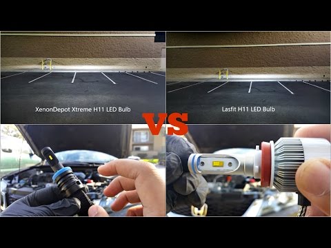 Product Comparison XenonDepot vs LasFit H11 LED Bulb