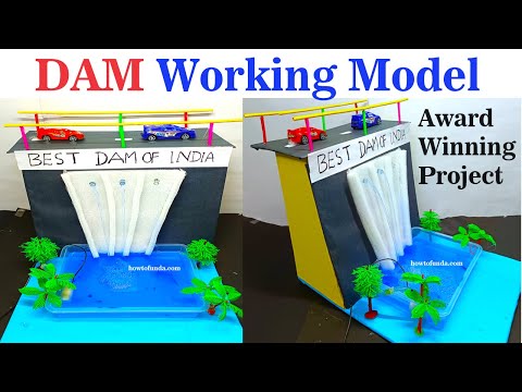 dam working model for science project exhibition new innovative design diy howtofunda
